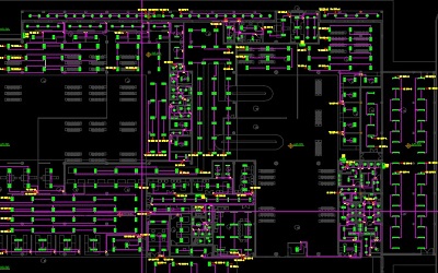 نقشه کامل تاسیسات برق ساختمان اداری گمرک شامل دو طبقه و 4000 هزار متر زیربنا در اتوکد