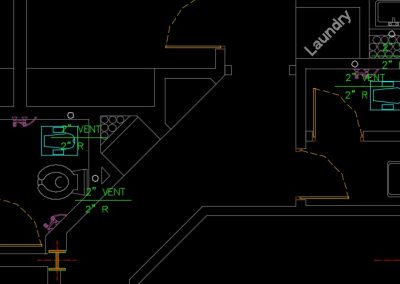 نقشه کامل تاسیسات مکانیکی ساختمان مسکونی 2200 متری با یک طبقه زیر زمین به عنوان پارکینگ در اتوکد