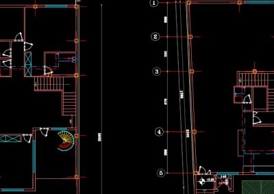 نقشه کامل تاسیسات مکانیکی آپارتمان مسکونی دو طبقه و 440 متری در اتوکد